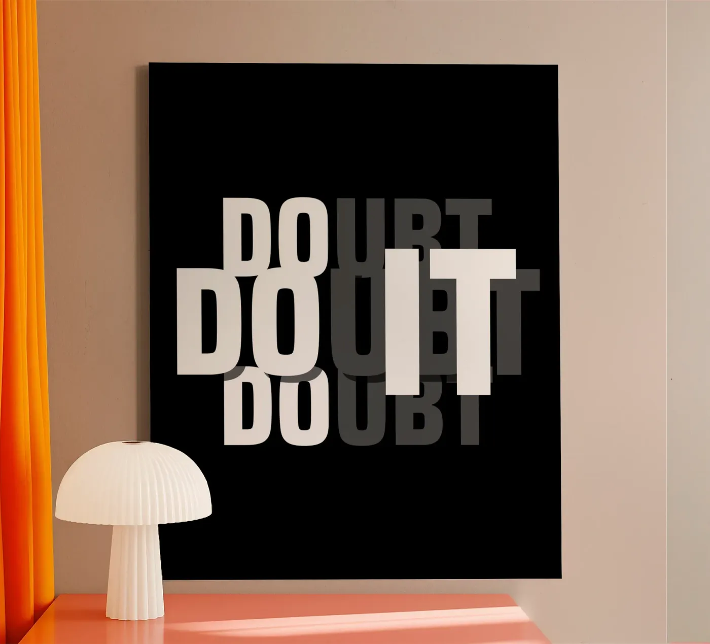 DO IT, DOUBT IT. tela da BAWA