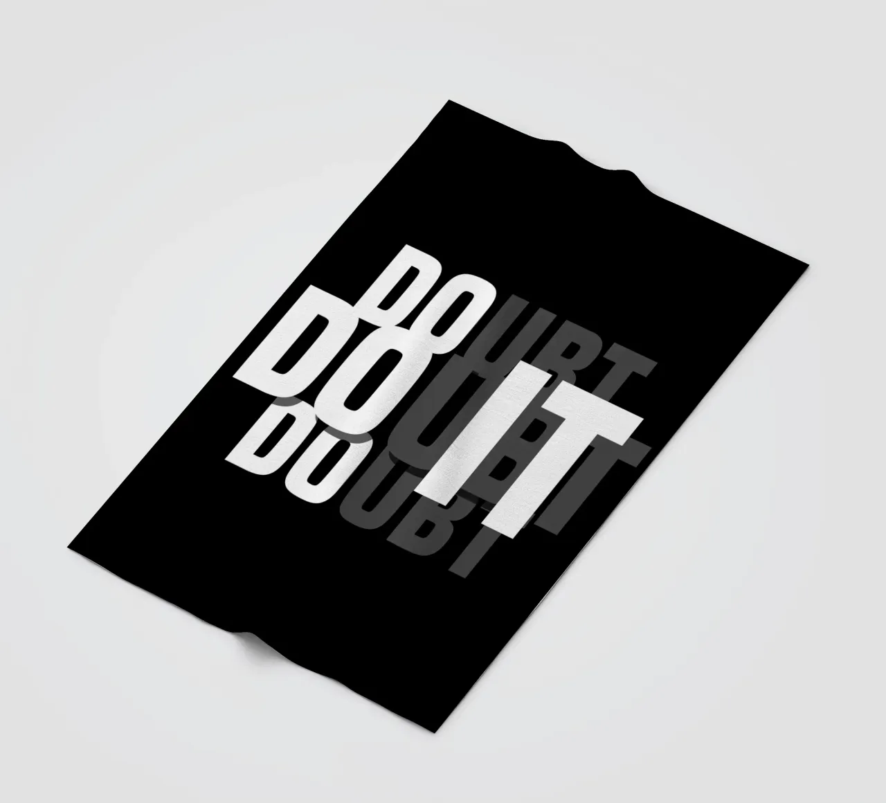 DO IT, DOUBT IT. coperta in pile da BAWA