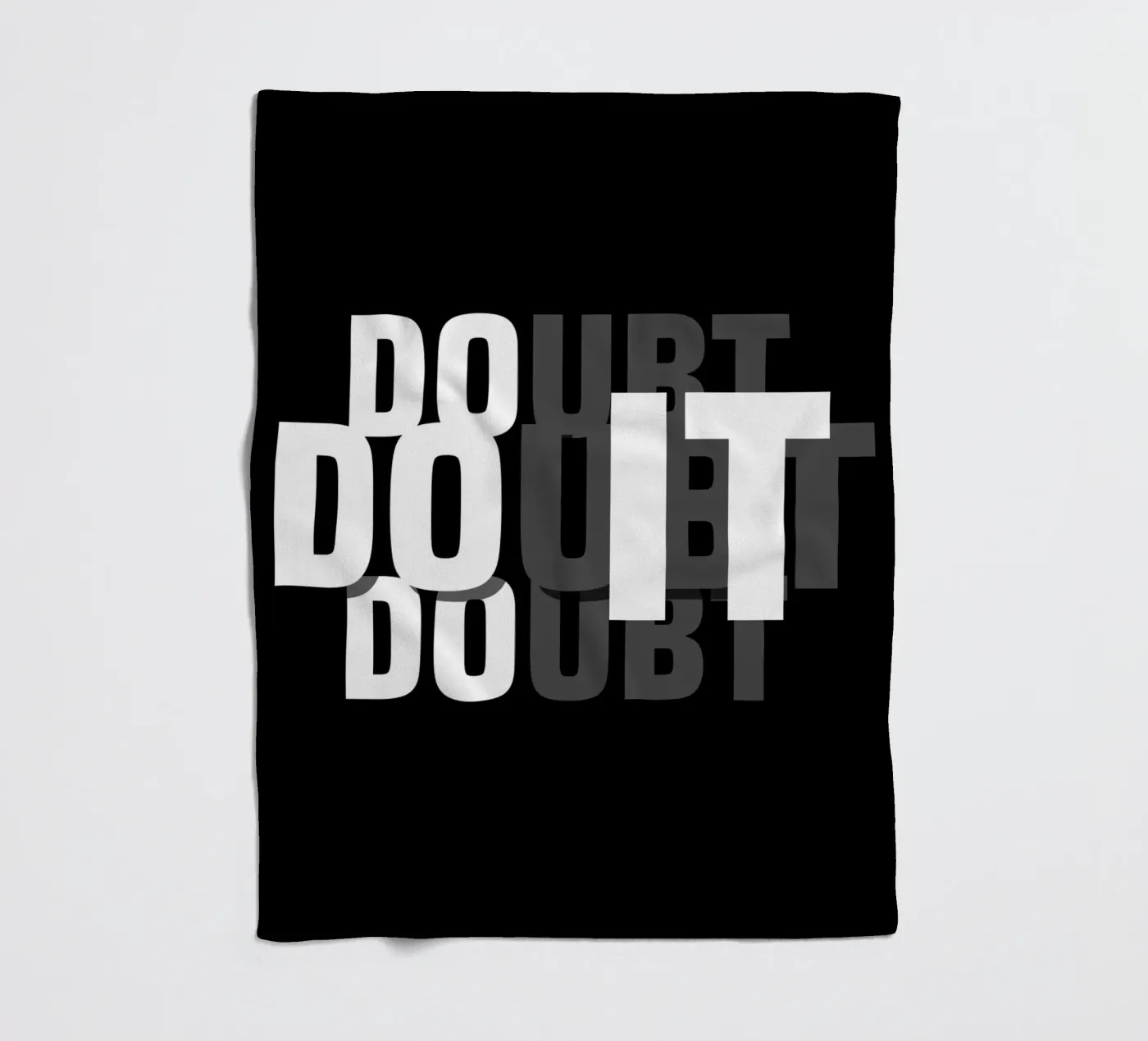 DO IT, DOUBT IT. fleecedeken van BAWA