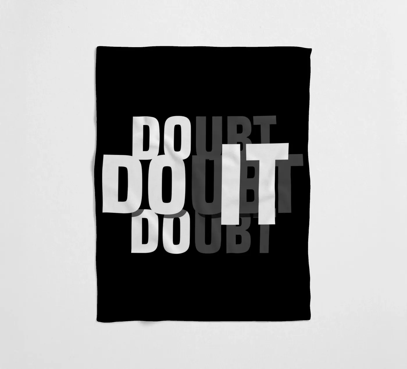 DO IT, DOUBT IT. fleecedeken van BAWA