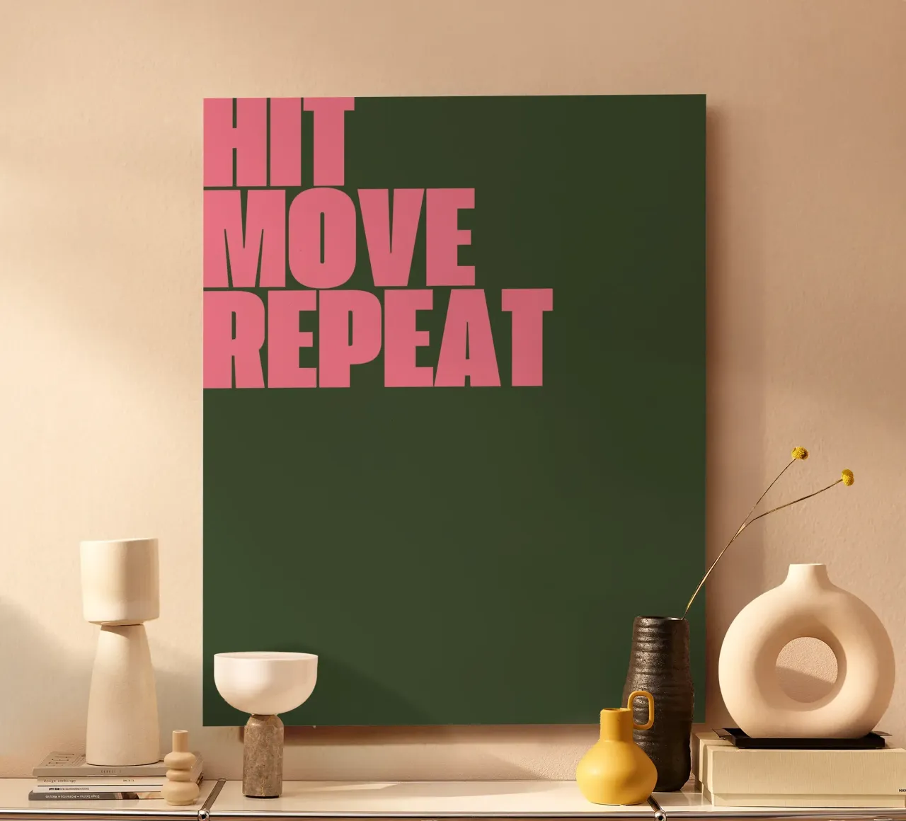 HIT, MOVE, REPEAT alluminio dibond da ARTEVO