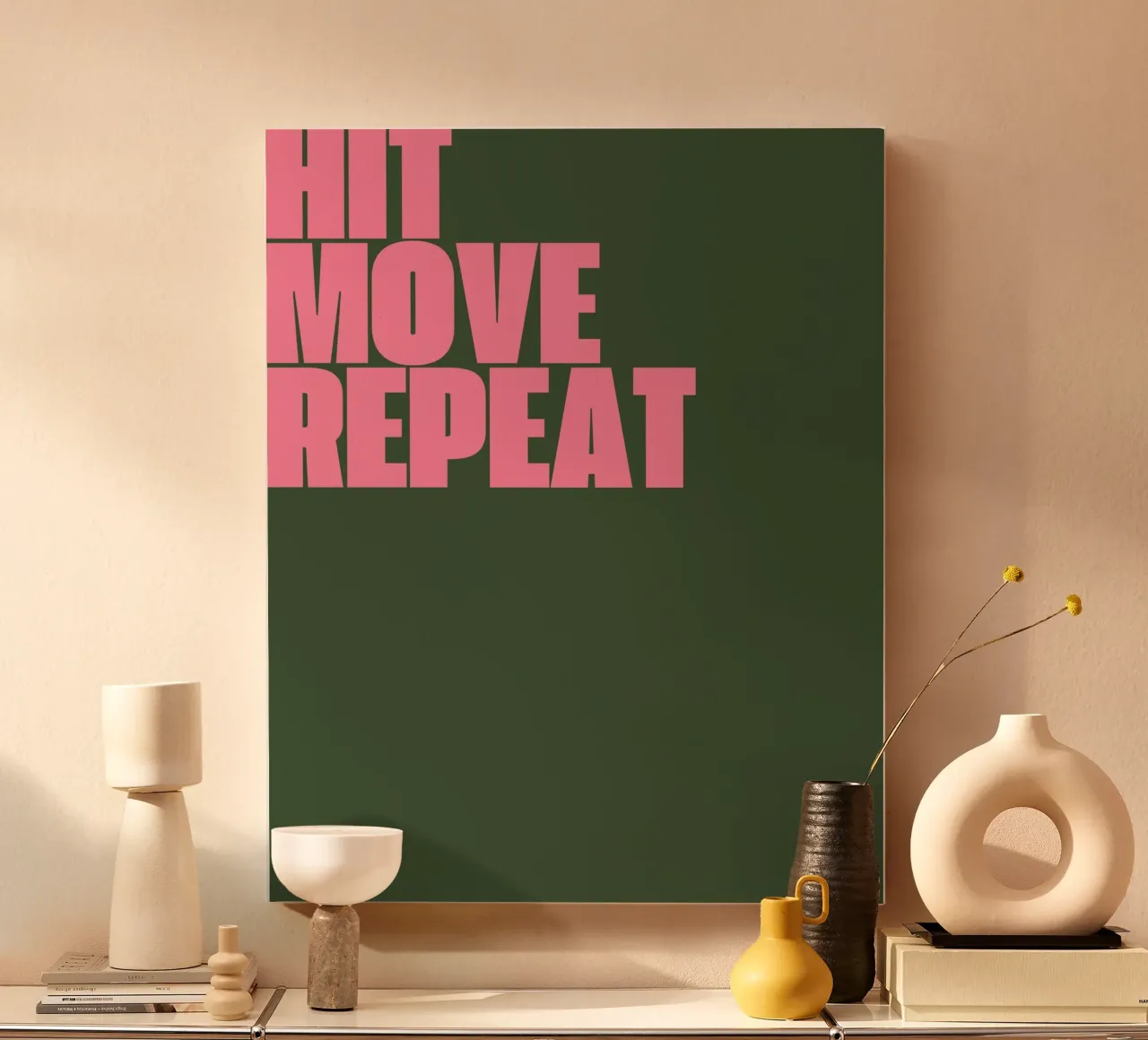 HIT, MOVE, REPEAT tela da ARTEVO