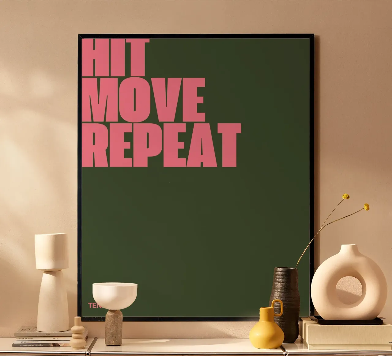 HIT, MOVE, REPEAT poster da ARTEVO