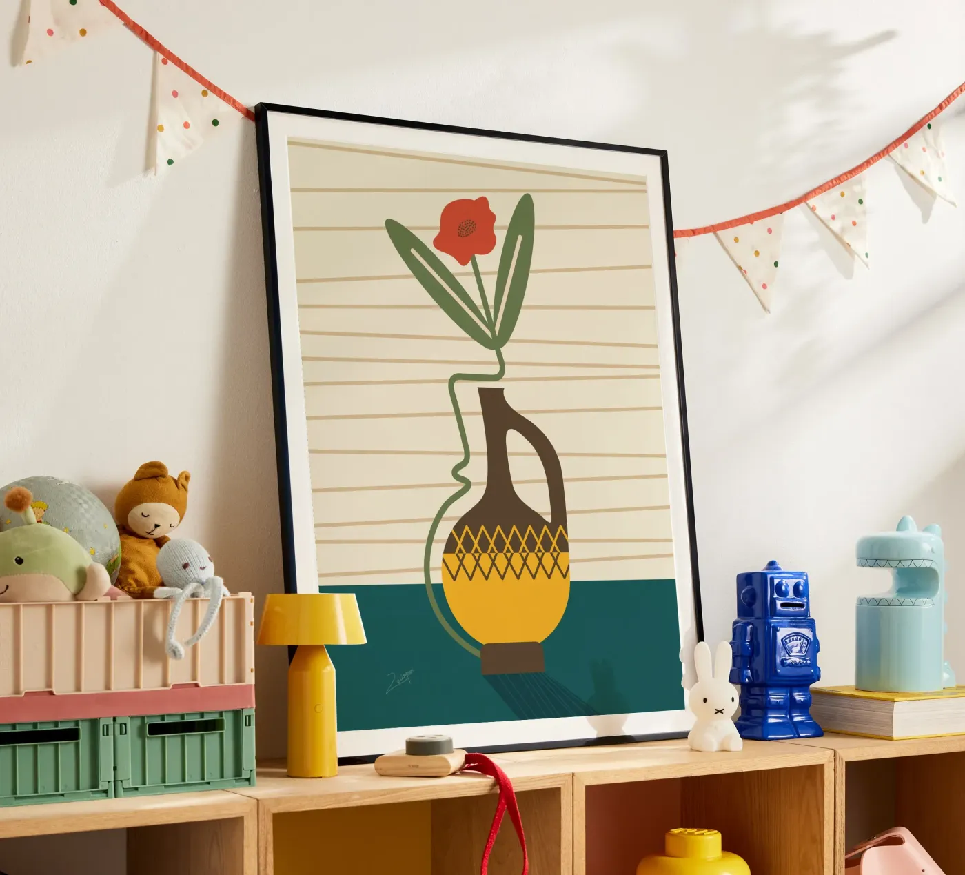 Stylized Vase poster by zeriayam arts