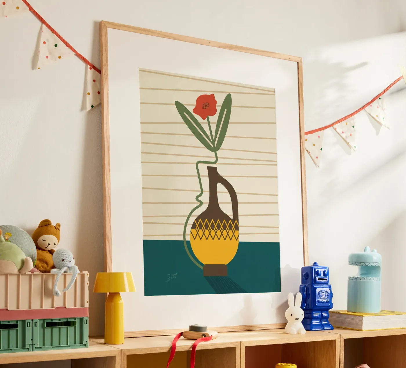 Stylized Vase poster by zeriayam arts