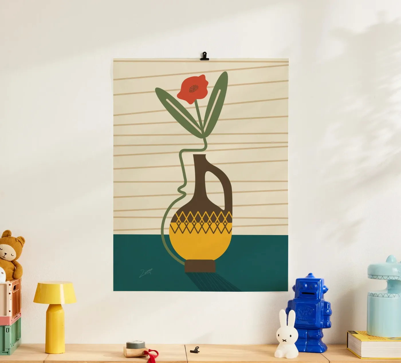 Stylized Vase poster by zeriayam arts