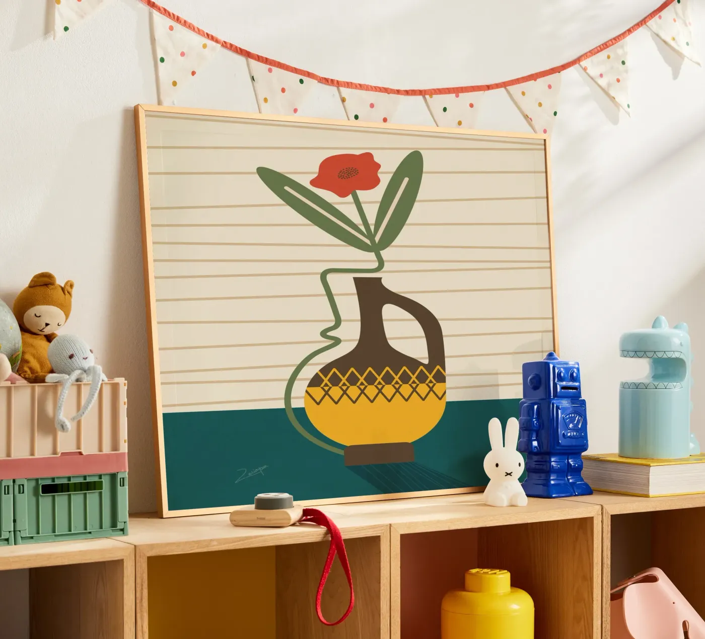 Stylized Vase poster by zeriayam arts