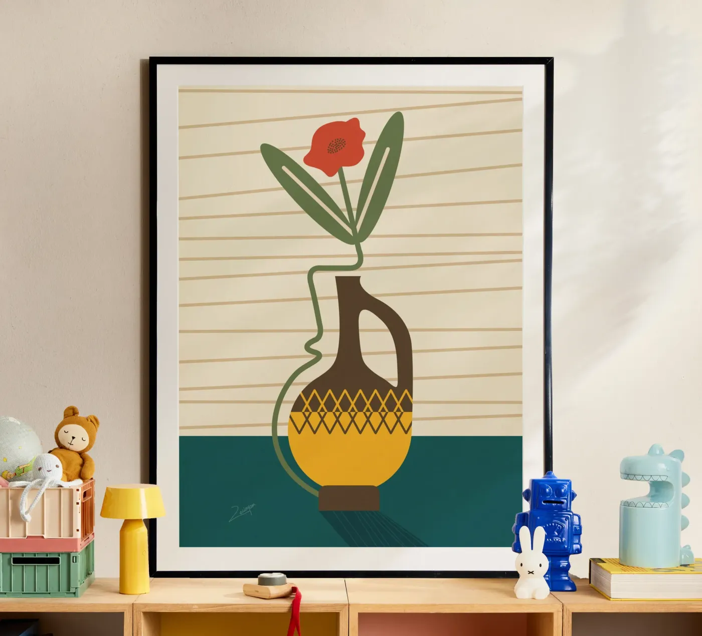 Stylized Vase poster by zeriayam arts