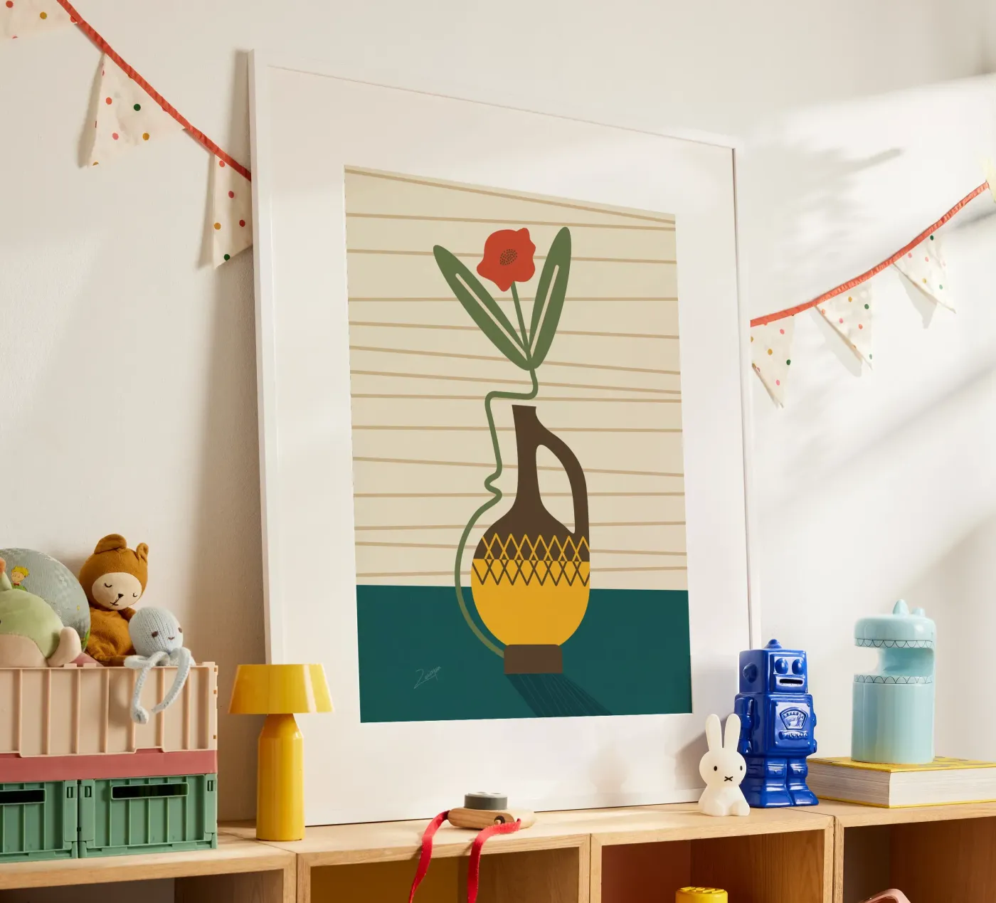 Stylized Vase poster by zeriayam arts