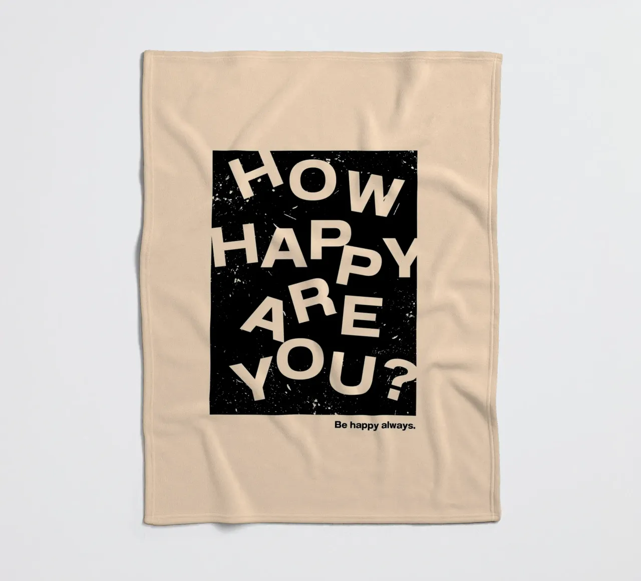 HOW HAPPY ARE YOU coperta in pile da ARTEVO