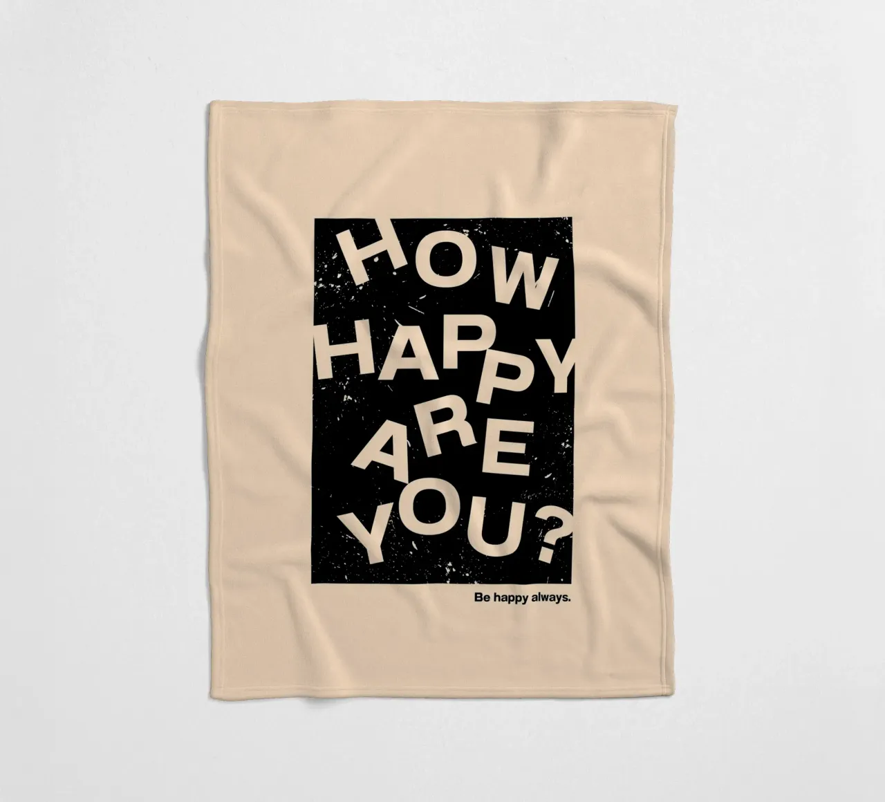 HOW HAPPY ARE YOU coperta in pile da ARTEVO