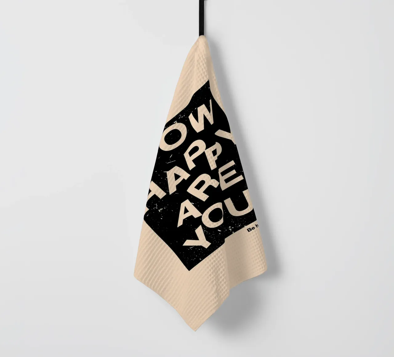 HOW HAPPY ARE YOU canovaccio da cucina da ARTEVO