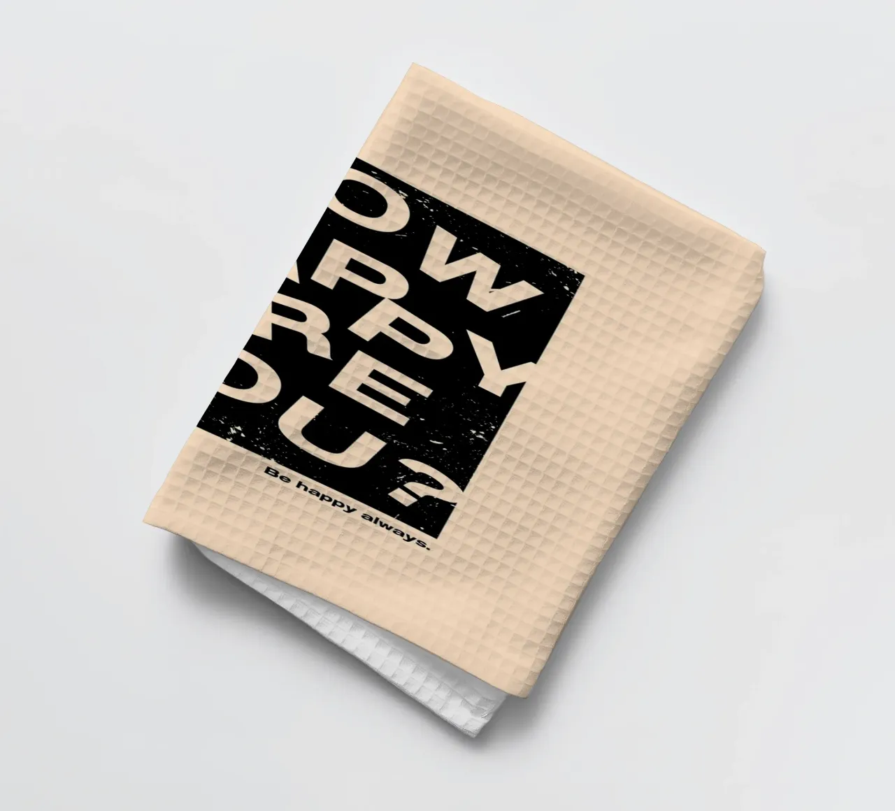 HOW HAPPY ARE YOU canovaccio da cucina da ARTEVO