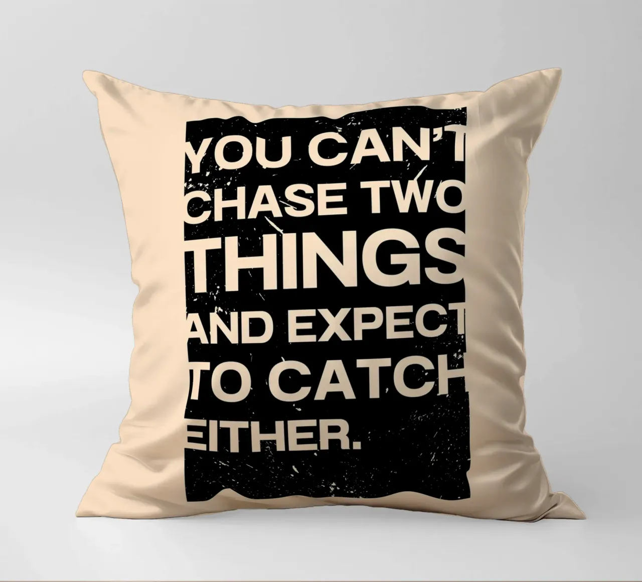 YOU CAN‘T CHASE TWO THINGS cuscino da ARTEVO