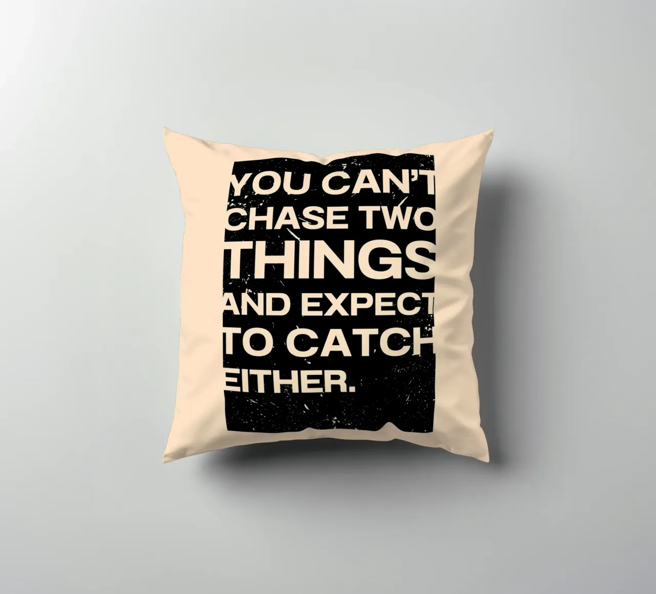 YOU CAN‘T CHASE TWO THINGS cuscino da ARTEVO