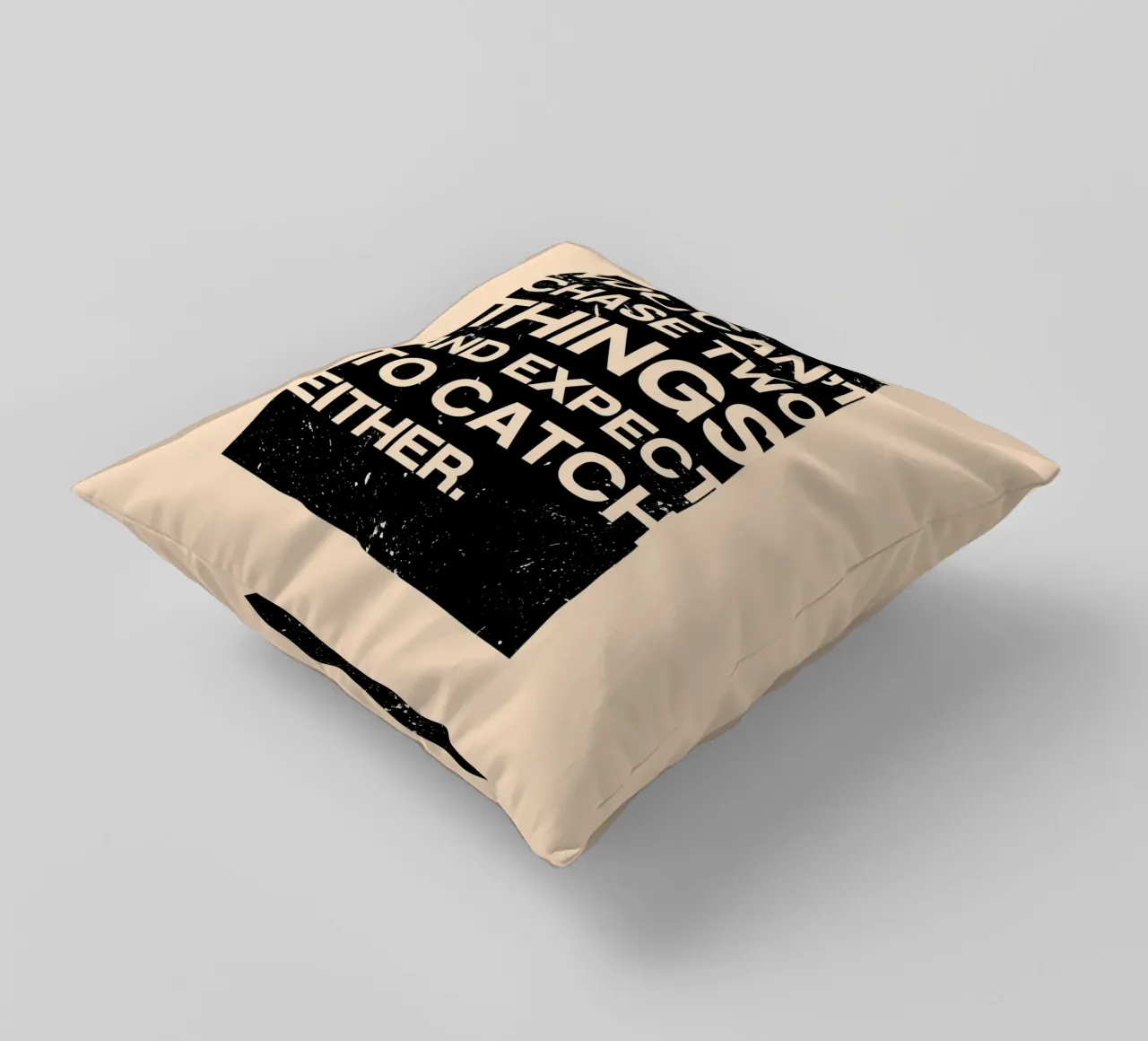 YOU CAN‘T CHASE TWO THINGS cuscino da ARTEVO