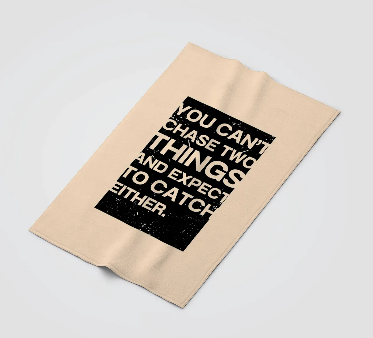 YOU CAN‘T CHASE TWO THINGS coperta in pile da ARTEVO
