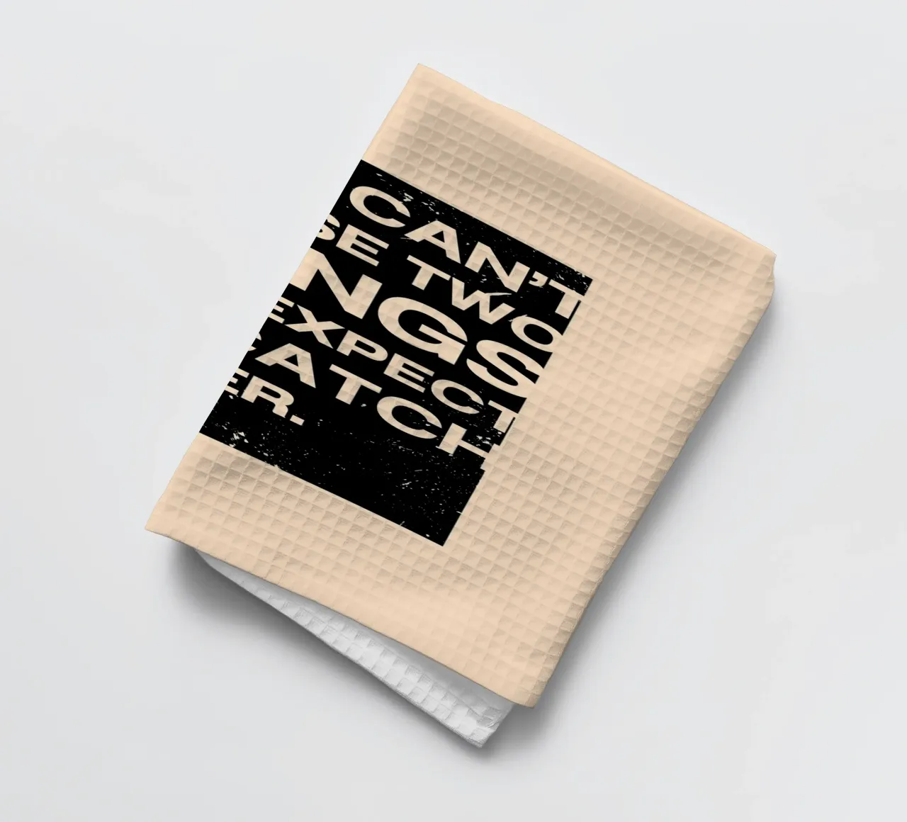 YOU CAN‘T CHASE TWO THINGS canovaccio da cucina da ARTEVO