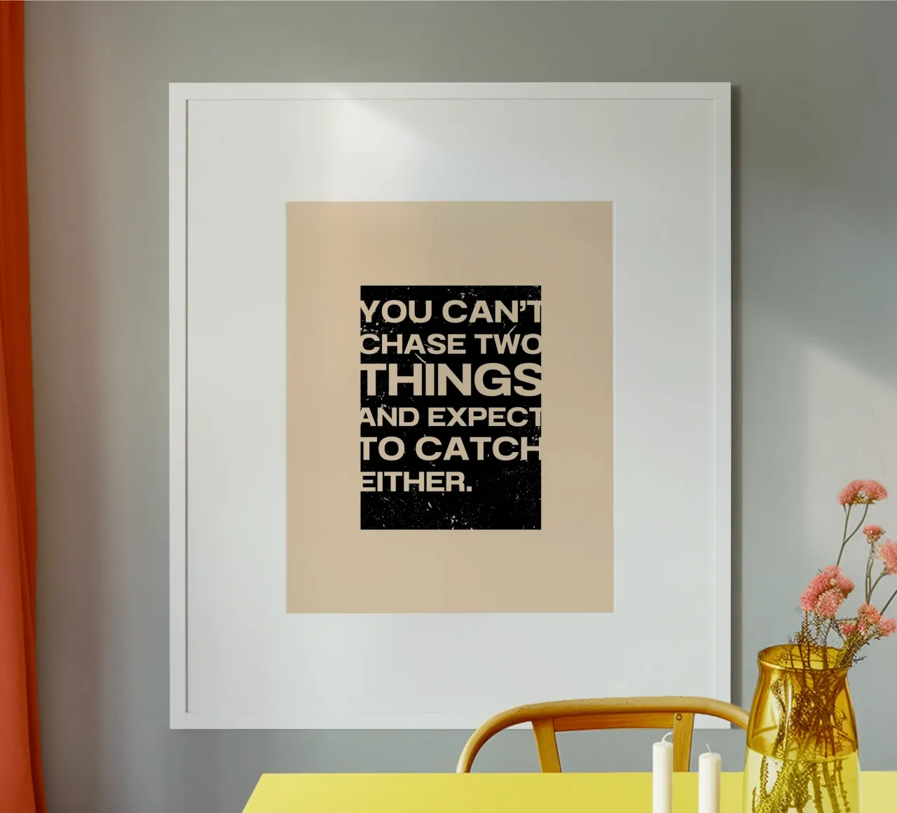 YOU CAN‘T CHASE TWO THINGS carta hahnemühle da ARTEVO