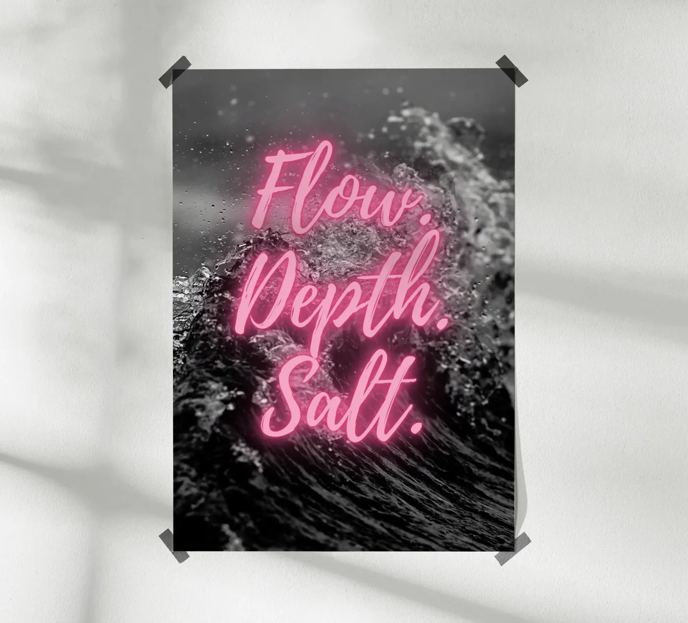 FLOW. DEPTH. SALT. poster van SMRT STUDIO