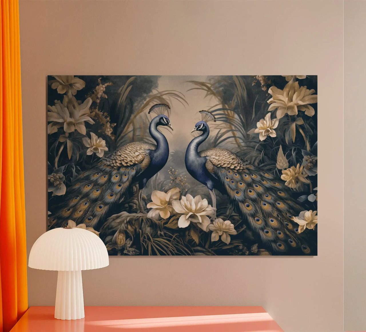 Peacocks Mystic Jungle Garden poster by Andrea Haase Vintage World