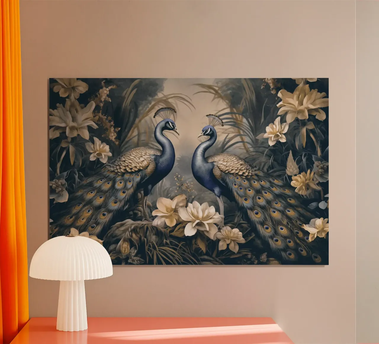 Peacocks Mystic Jungle Garden poster by Andrea Haase Vintage World
