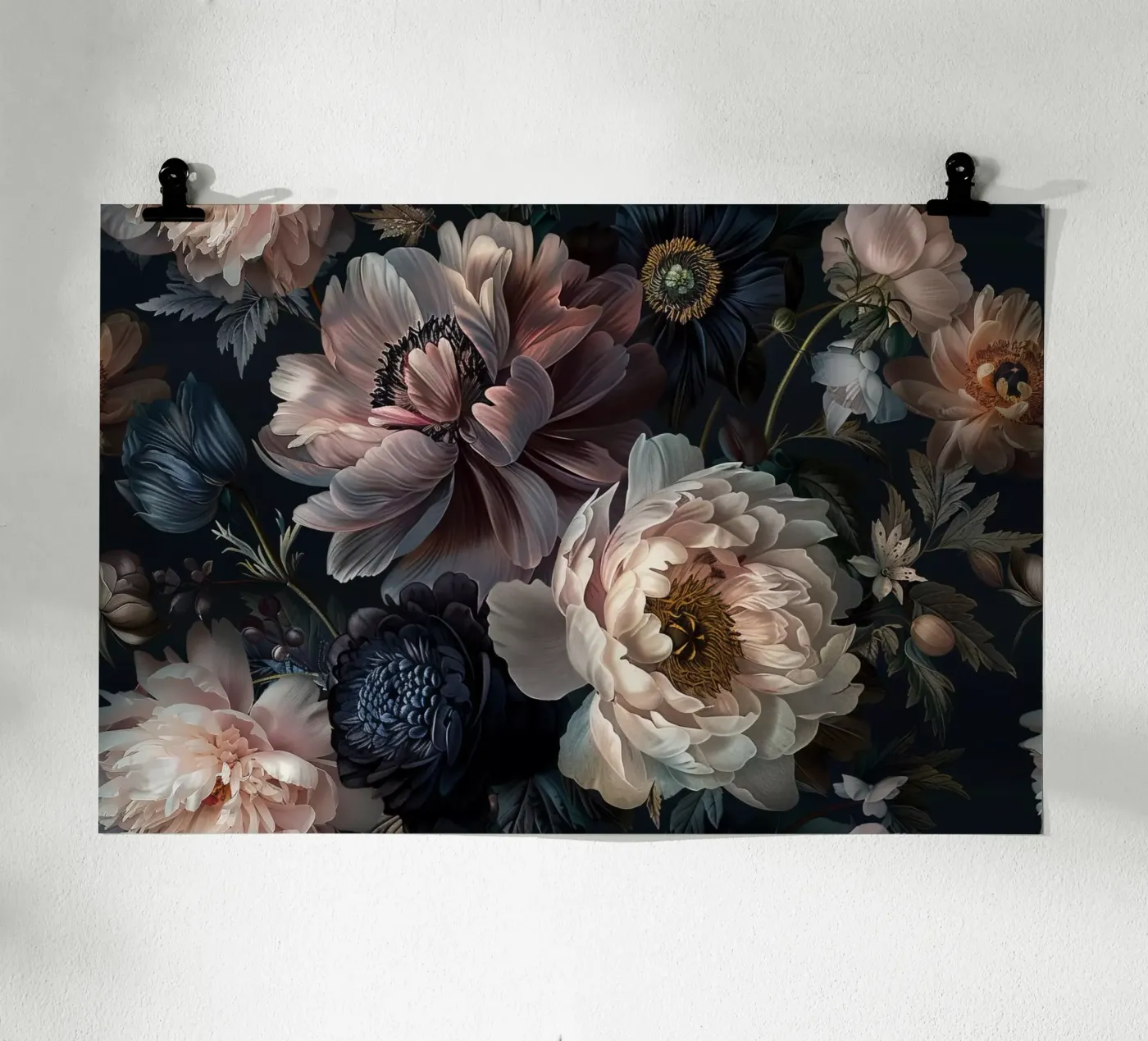 Bloomy Baroque Regency Flower Pattern poster by Andrea Haase Vintage World