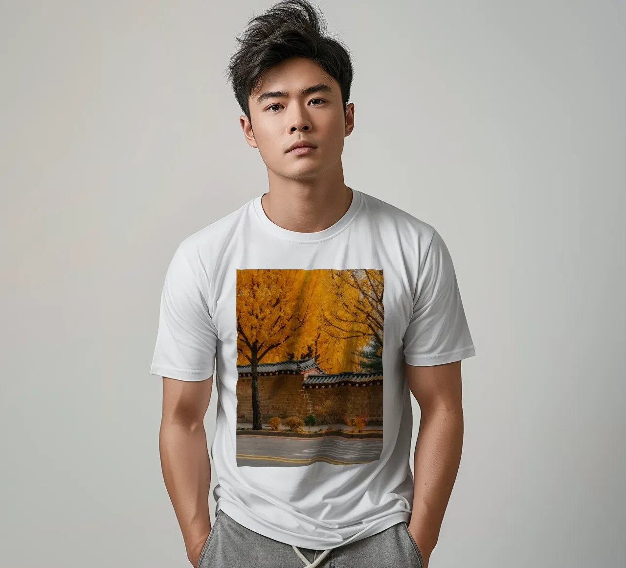 Alberi di ginkgo dorati a Seul, Corea del Sud t-shirt da mbgraphx2