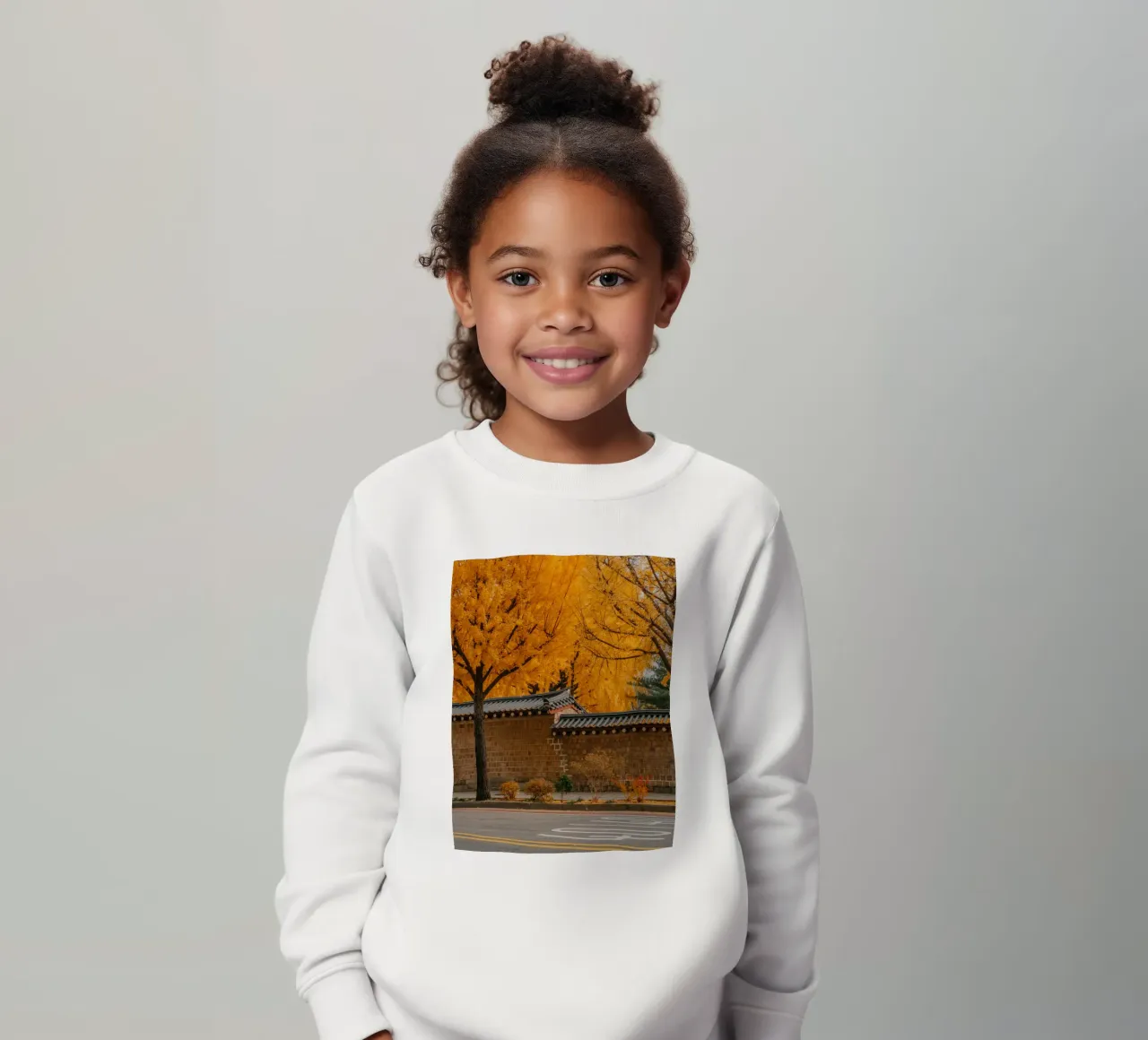 Alberi di ginkgo dorati a Seul, Corea del Sud felpa bambino da mbgraphx2