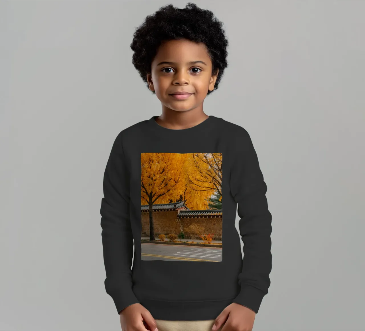 Alberi di ginkgo dorati a Seul, Corea del Sud felpa bambino da mbgraphx2