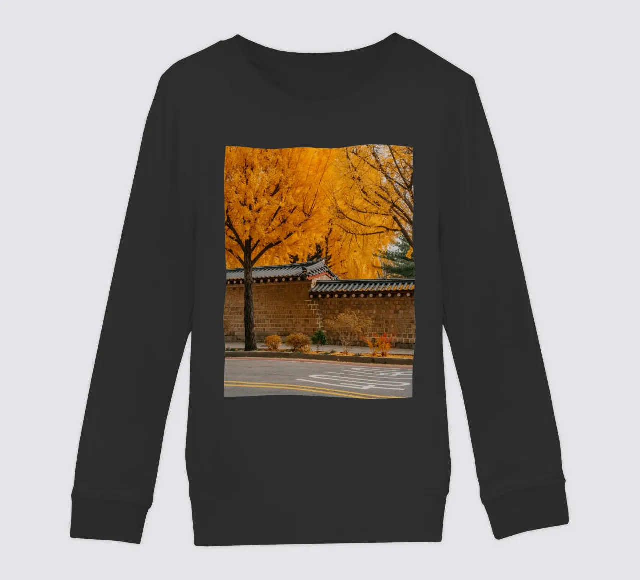 Alberi di ginkgo dorati a Seul, Corea del Sud felpa bambino da mbgraphx2