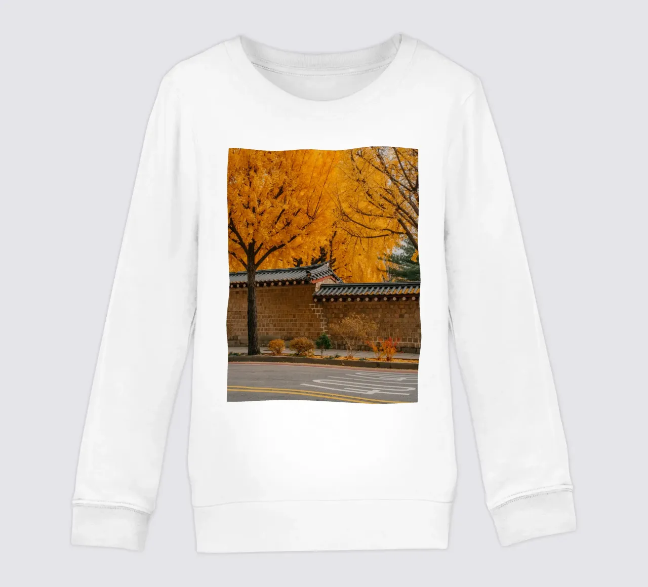 Alberi di ginkgo dorati a Seul, Corea del Sud felpa bambino da mbgraphx2