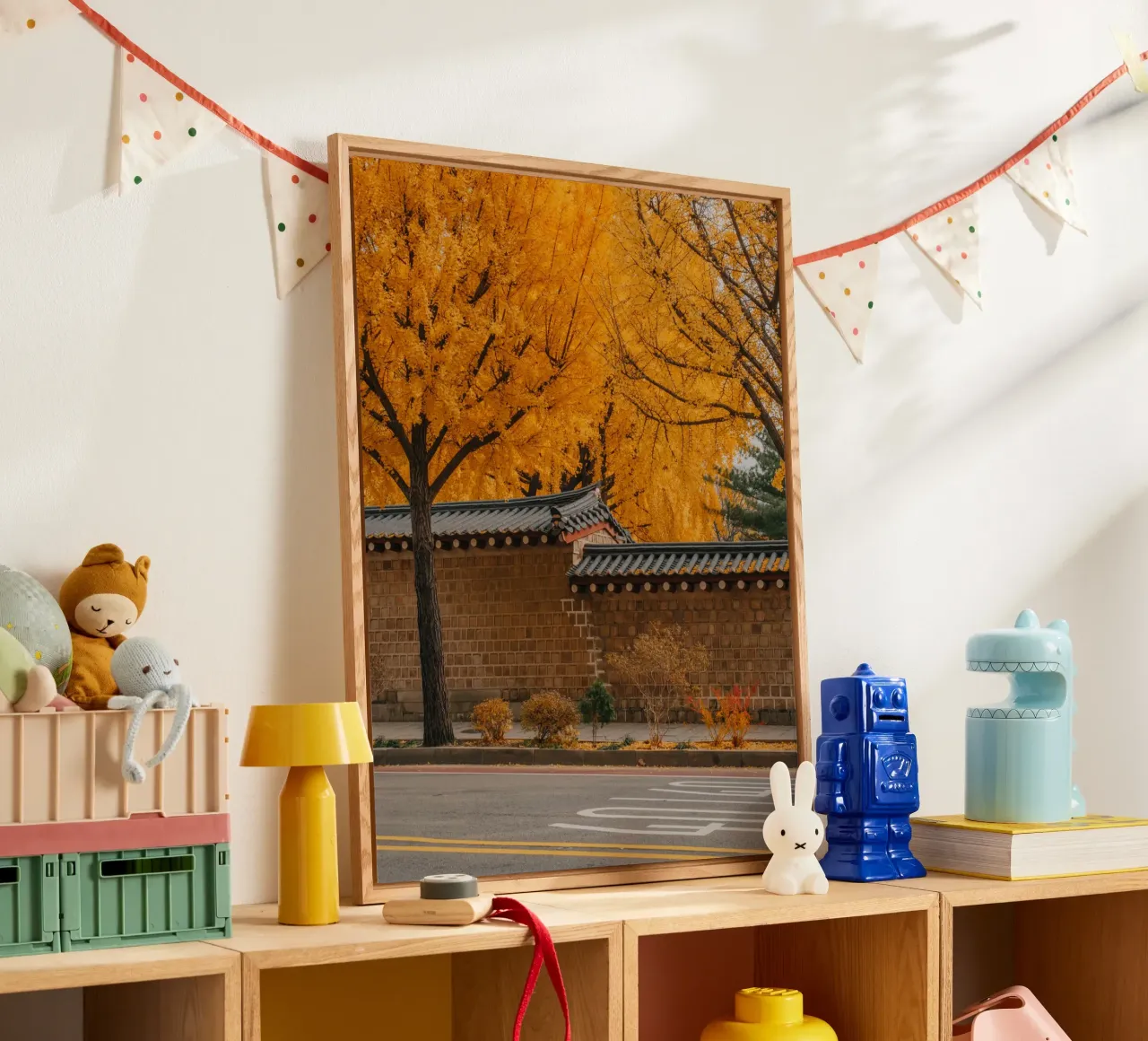 Alberi di ginkgo dorati a Seul, Corea del Sud plexiglass da mbgraphx2