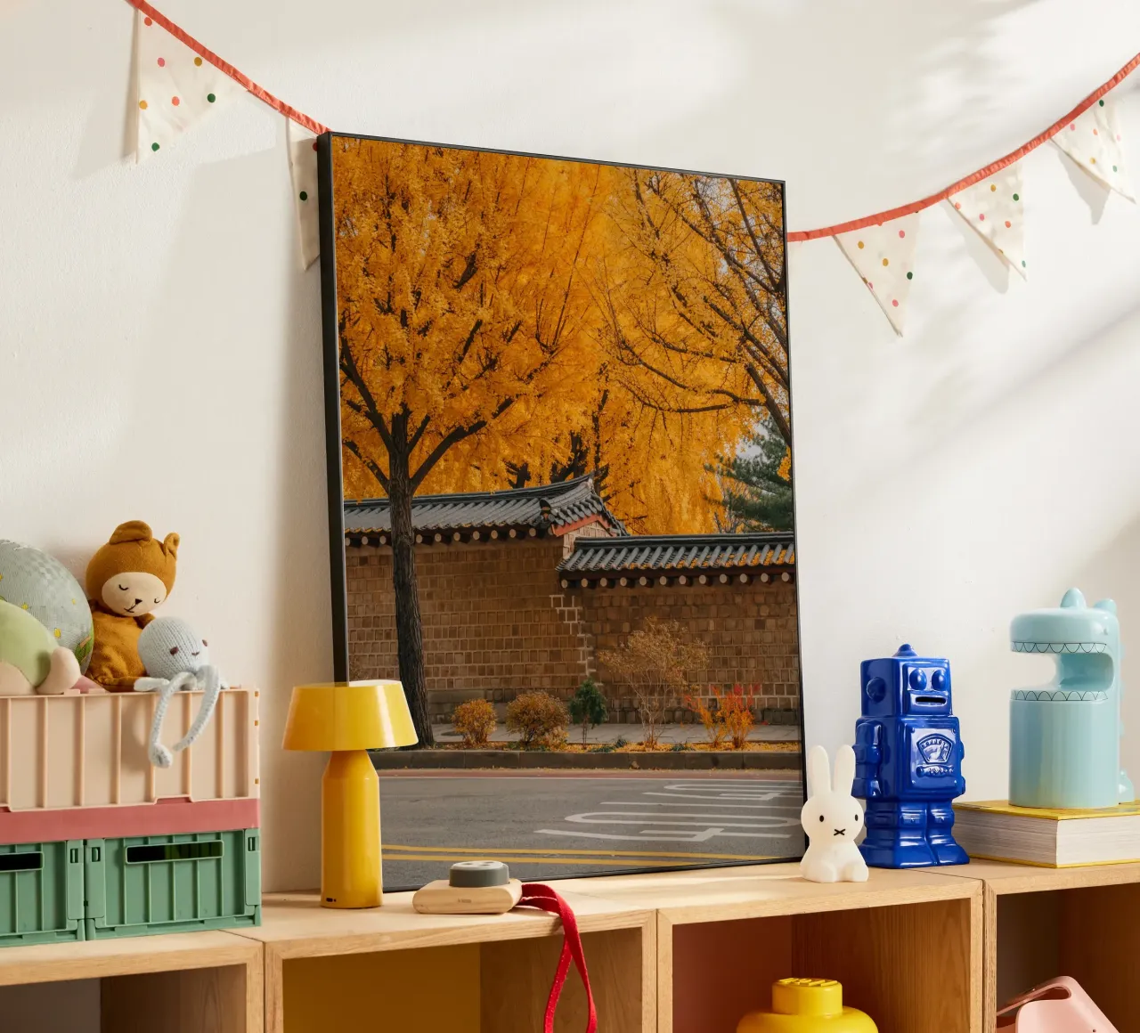 Alberi di ginkgo dorati a Seul, Corea del Sud pannello forex da mbgraphx2