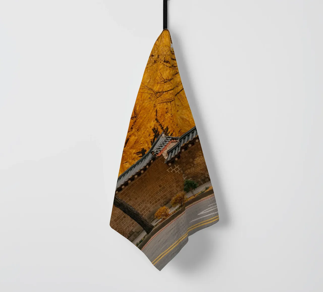 Alberi di ginkgo dorati a Seul, Corea del Sud canovaccio da cucina da mbgraphx2