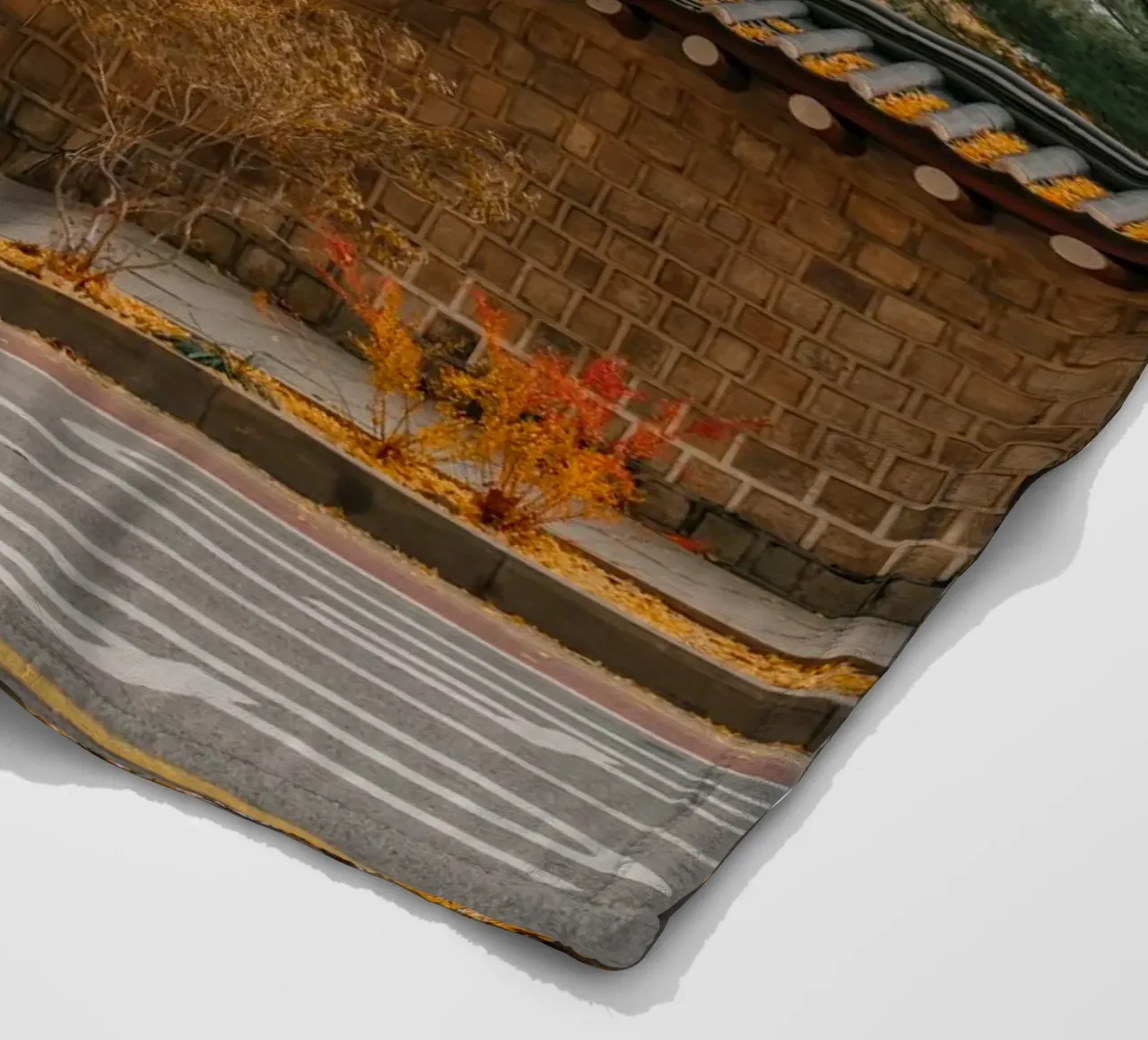 Ginkgo doré à Séoul, Corée du Sud plaid polaire de mbgraphx2