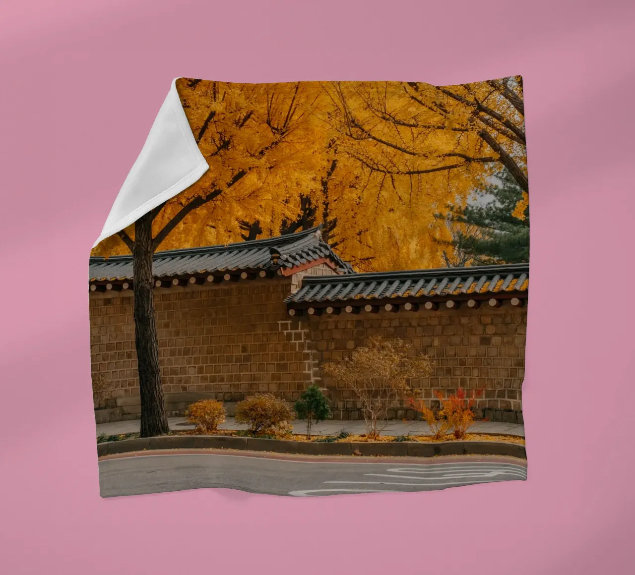 Ginkgo doré à Séoul, Corée du Sud plaid polaire de mbgraphx2