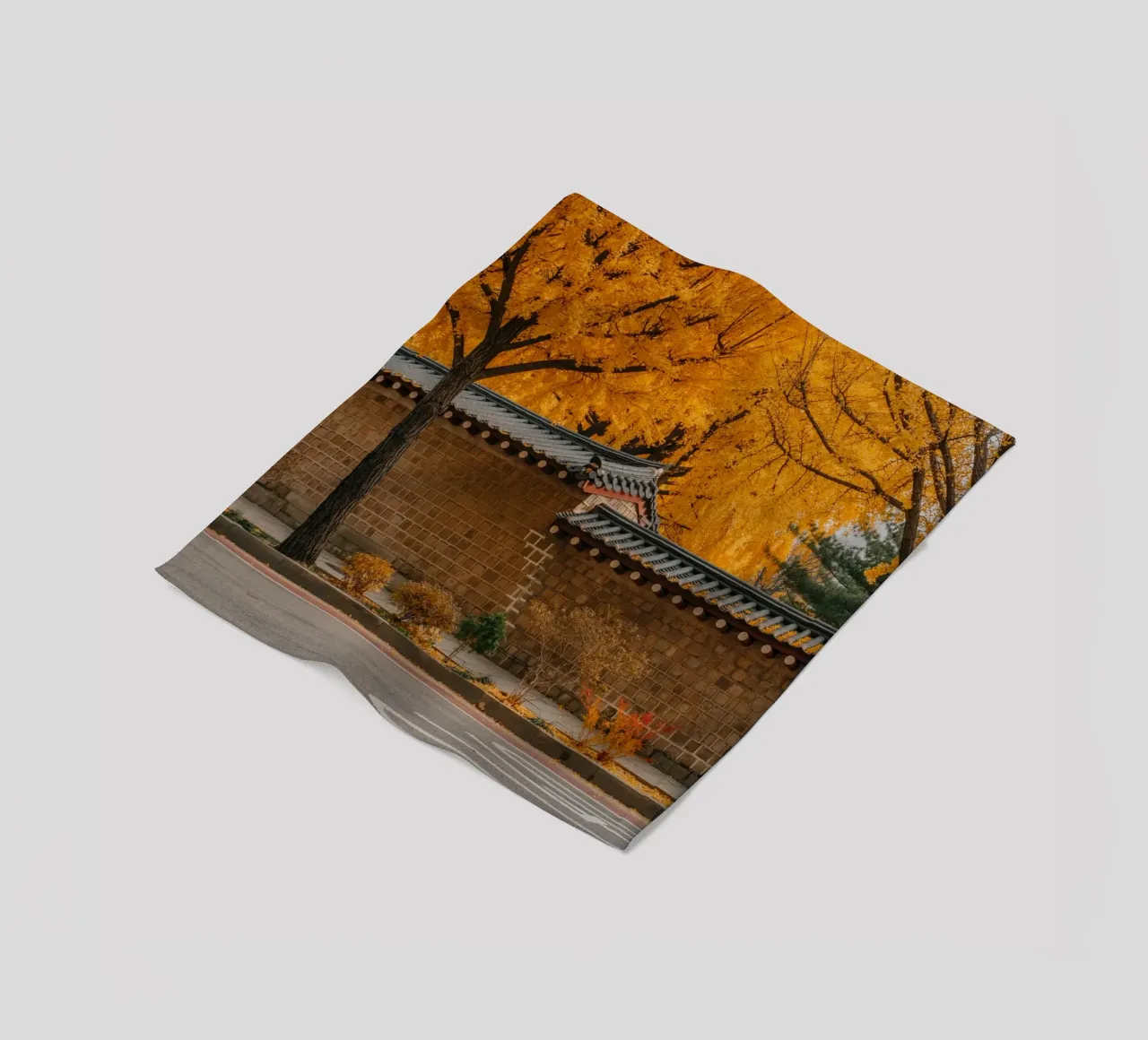 Ginkgo doré à Séoul, Corée du Sud plaid polaire de mbgraphx2