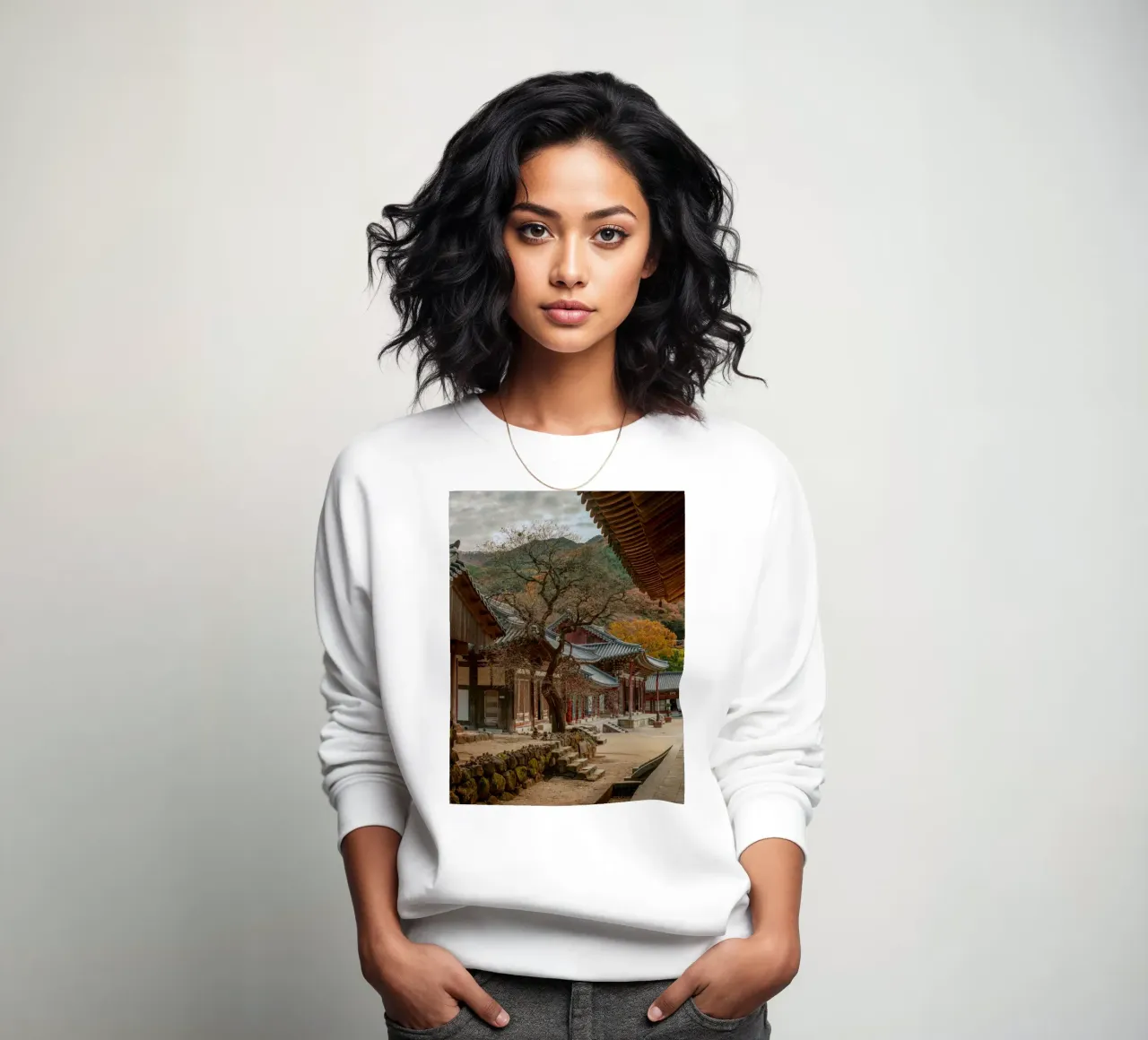 Vecchio albero del tempio di Hwaeomsa, Corea del Sud felpa da mbgraphx2