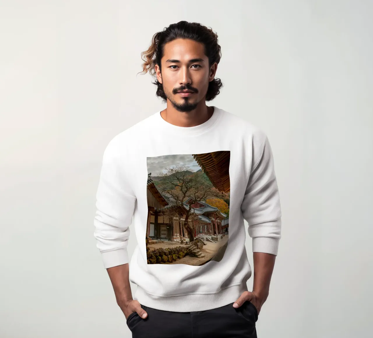 Vecchio albero del tempio di Hwaeomsa, Corea del Sud felpa da mbgraphx2