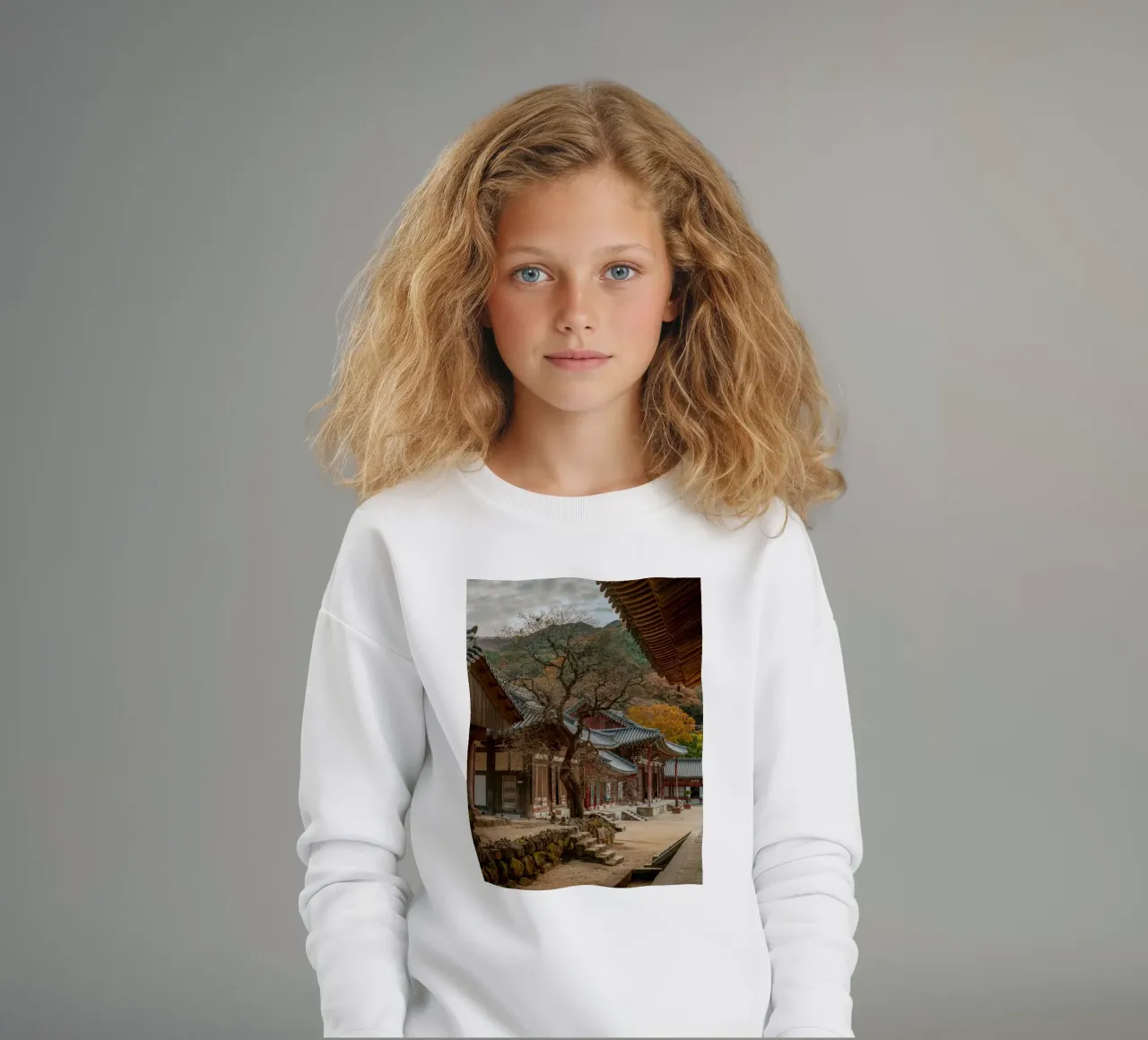 Vecchio albero del tempio di Hwaeomsa, Corea del Sud felpa bambino da mbgraphx2