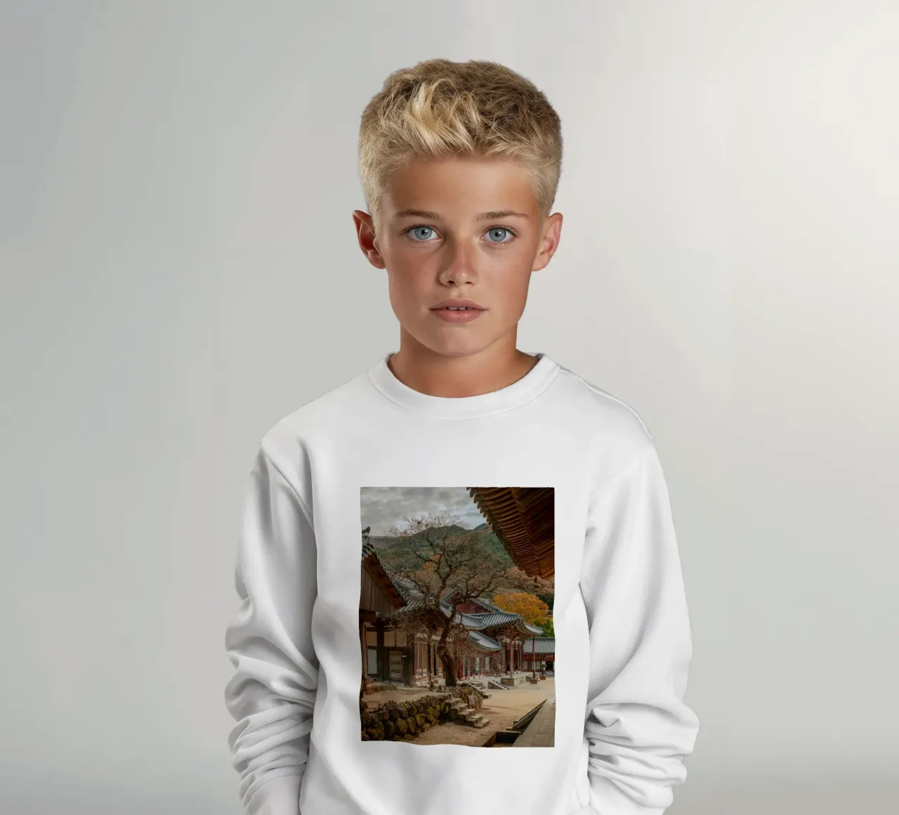 Vecchio albero del tempio di Hwaeomsa, Corea del Sud felpa bambino da mbgraphx2