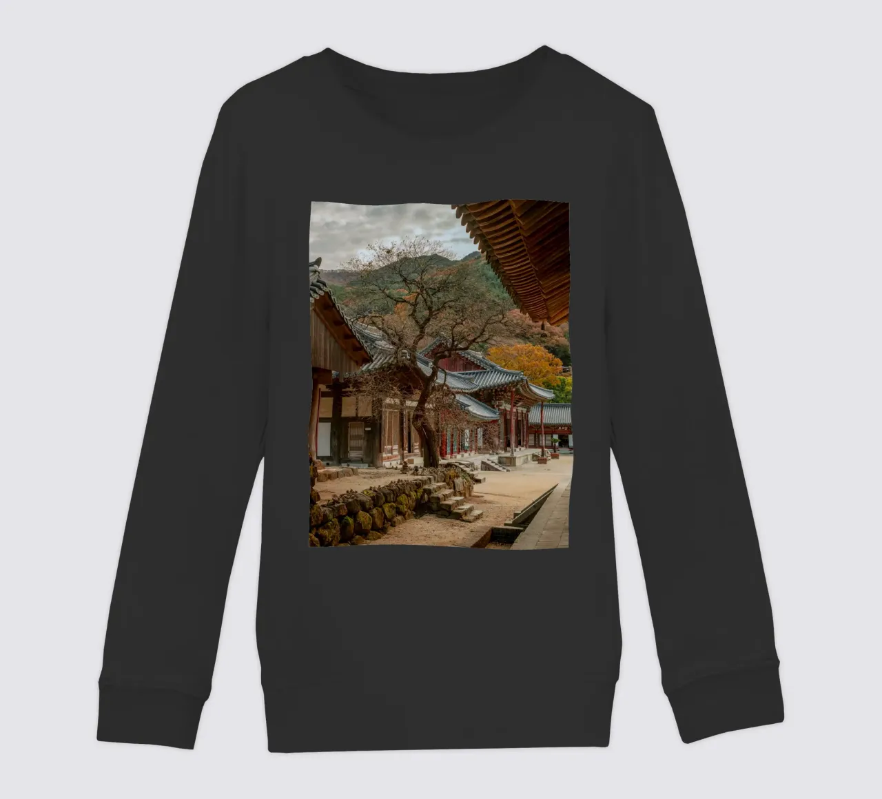 Vecchio albero del tempio di Hwaeomsa, Corea del Sud felpa bambino da mbgraphx2