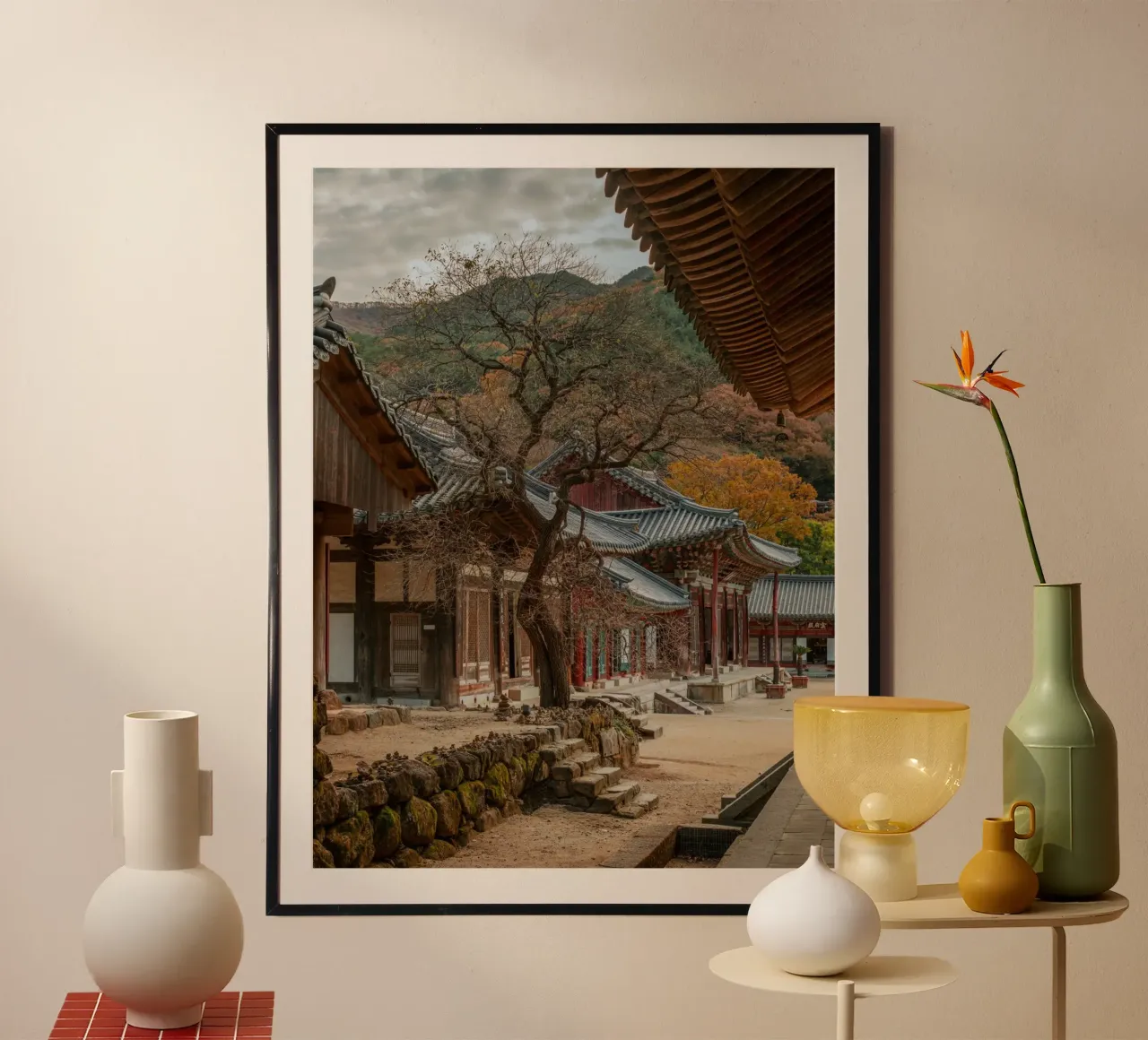 Vecchio albero del tempio di Hwaeomsa, Corea del Sud carta hahnemühle da mbgraphx2