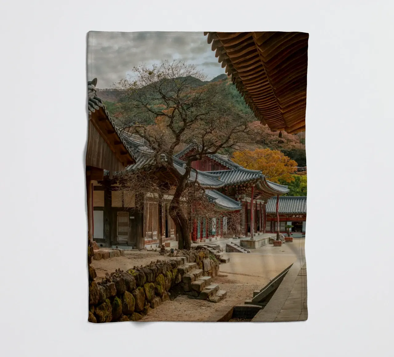 Vecchio albero del tempio di Hwaeomsa, Corea del Sud coperta in pile da mbgraphx2