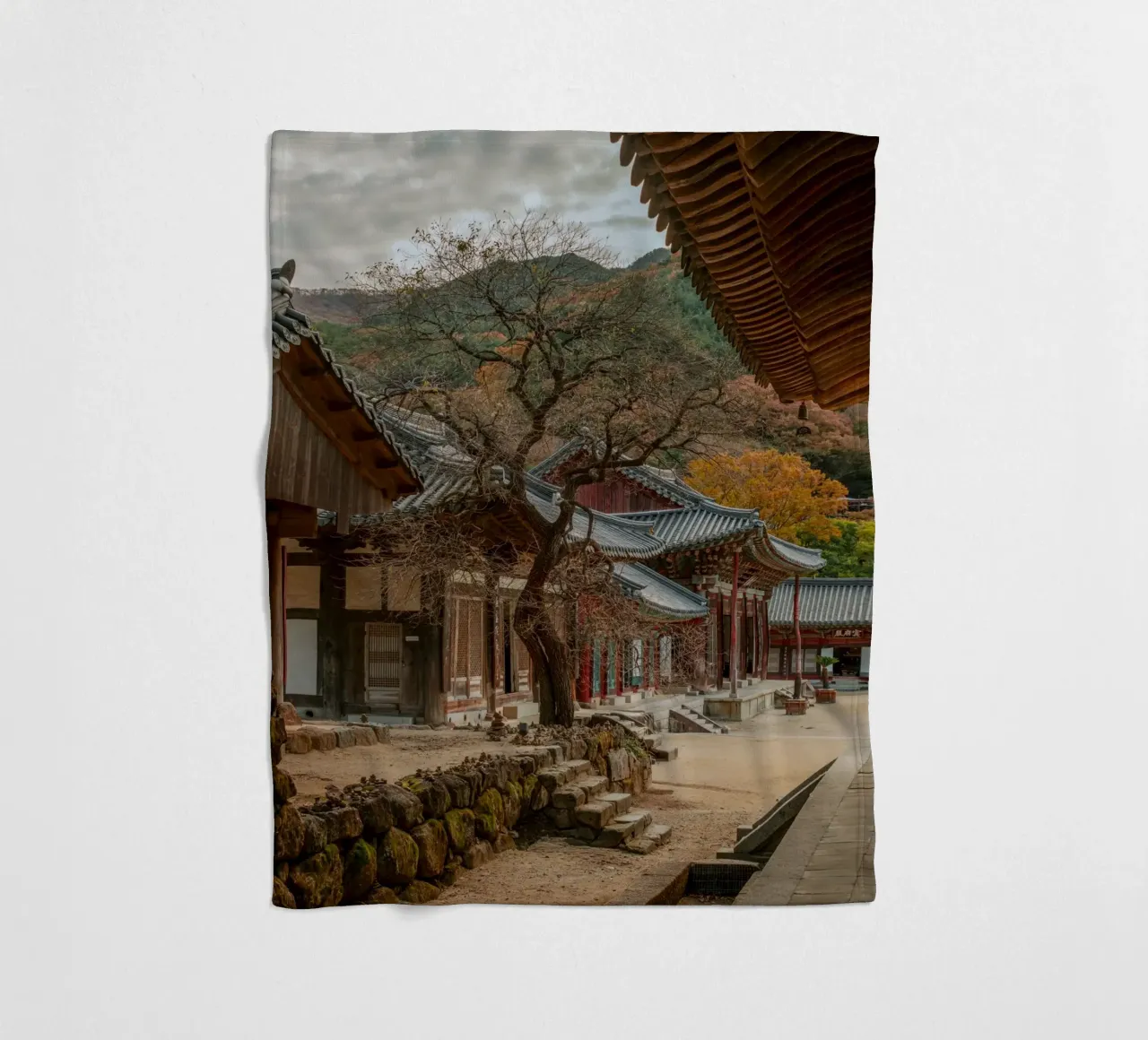 Vecchio albero del tempio di Hwaeomsa, Corea del Sud coperta in pile da mbgraphx2