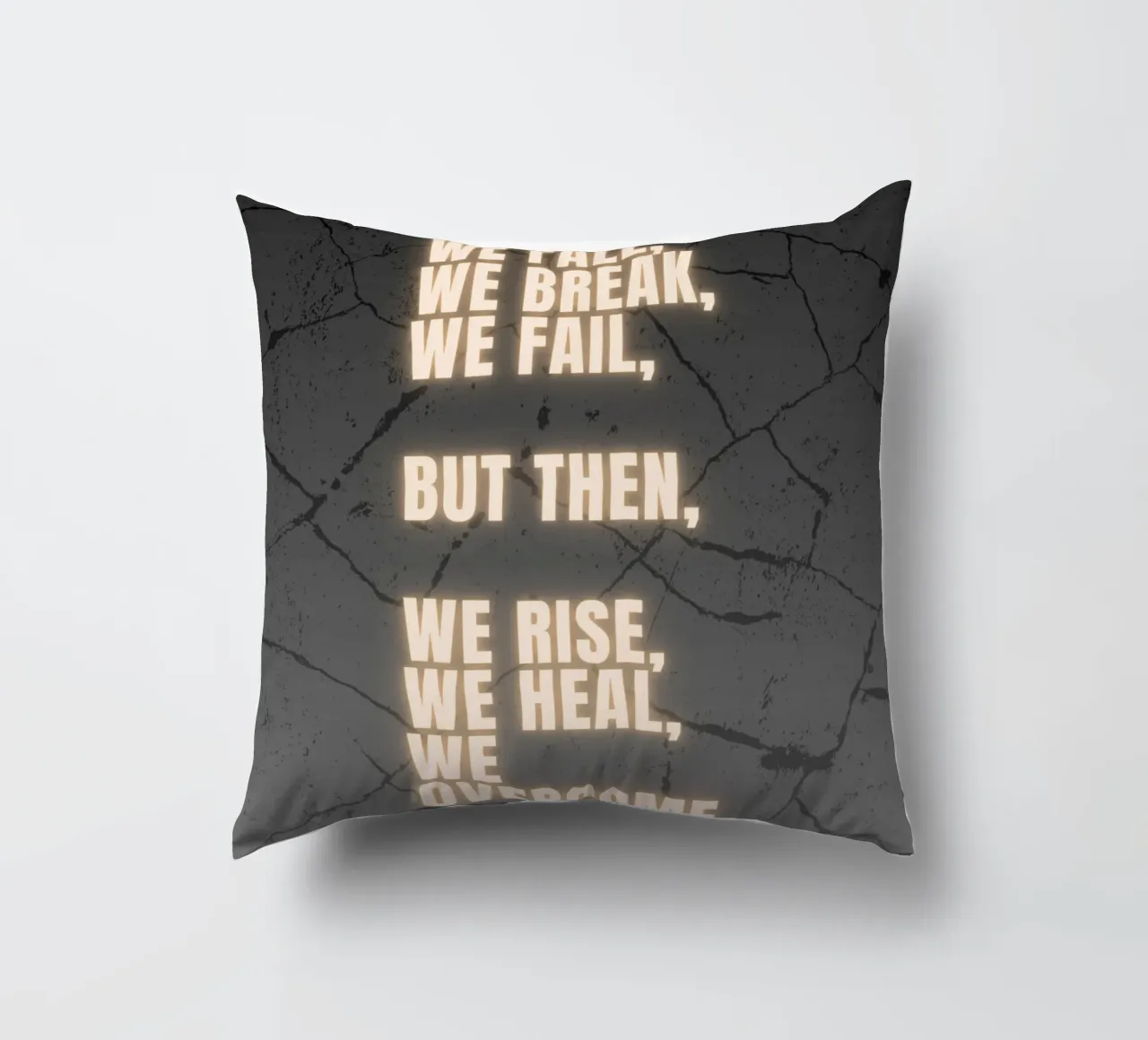 WE FALL, WE BREAK, WE FAIL cuscino da BAWA