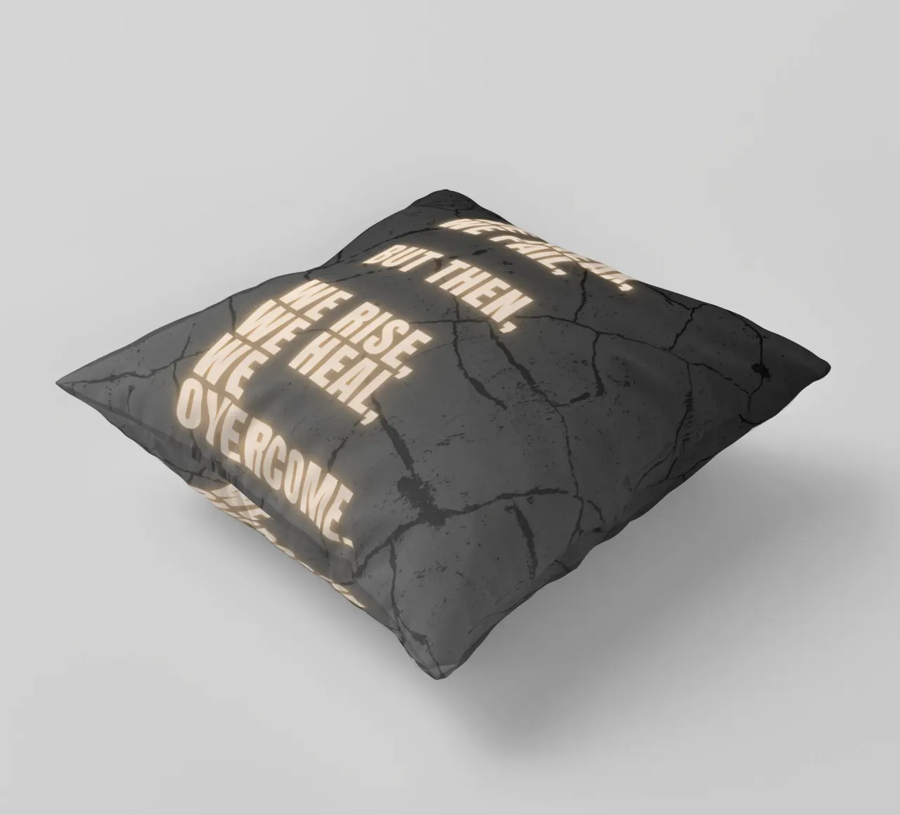 WE FALL, WE BREAK, WE FAIL cuscino da BAWA