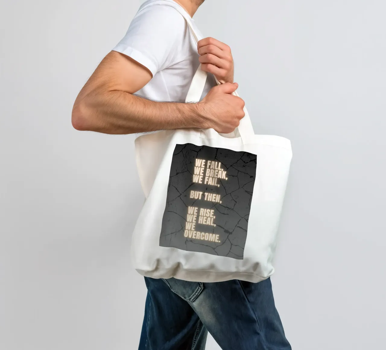 WE FALL, WE BREAK, WE FAIL borsa in juta da BAWA