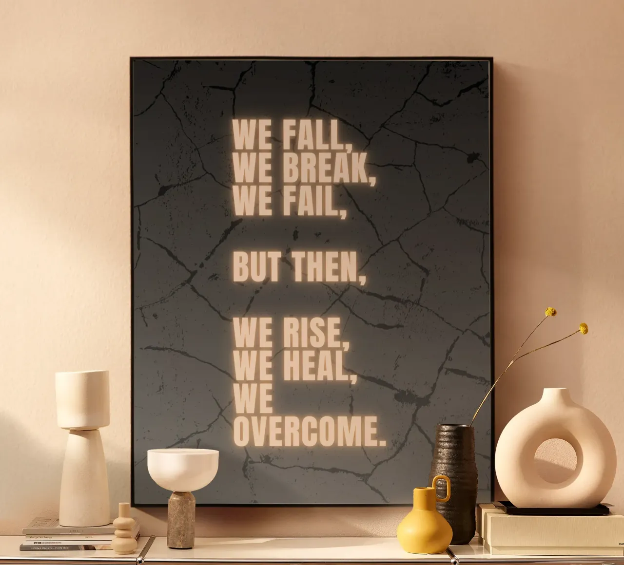 WE FALL, WE BREAK, WE FAIL plexiglass da BAWA